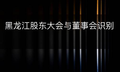 黑龙江股东大会与董事会识别