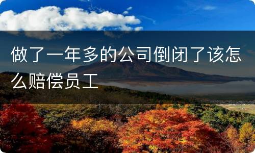 做了一年多的公司倒闭了该怎么赔偿员工