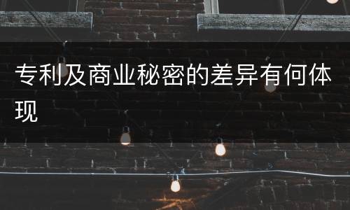 专利及商业秘密的差异有何体现