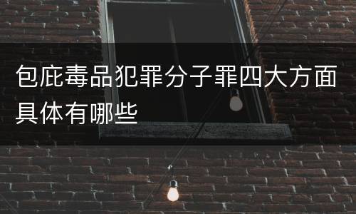 包庇毒品犯罪分子罪四大方面具体有哪些