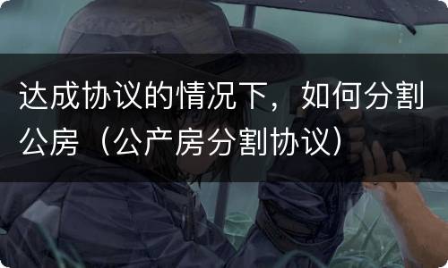 达成协议的情况下，如何分割公房（公产房分割协议）