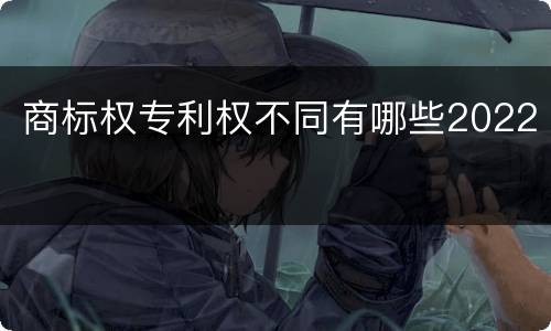 商标权专利权不同有哪些2022