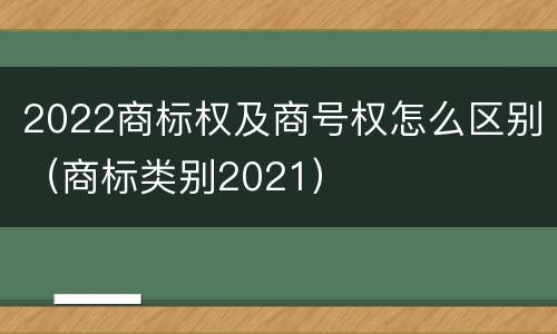 2022商标权及商号权怎么区别（商标类别2021）