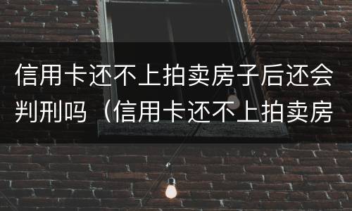 信用卡还不上拍卖房子后还会判刑吗（信用卡还不上拍卖房子后还会判刑吗怎么办）