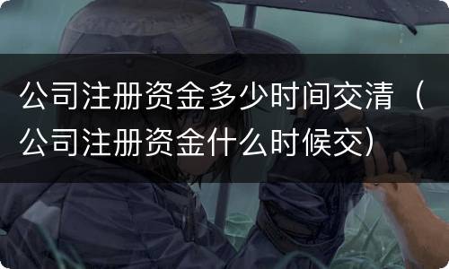 公司注册资金多少时间交清（公司注册资金什么时候交）