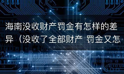 海南没收财产罚金有怎样的差异（没收了全部财产 罚金又怎么办）