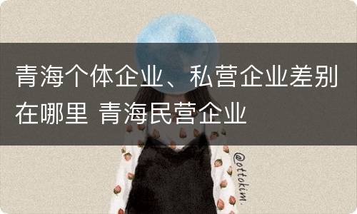 青海个体企业、私营企业差别在哪里 青海民营企业