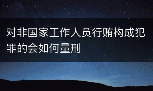 对非国家工作人员行贿构成犯罪的会如何量刑