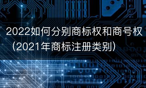 2022如何分别商标权和商号权（2021年商标注册类别）