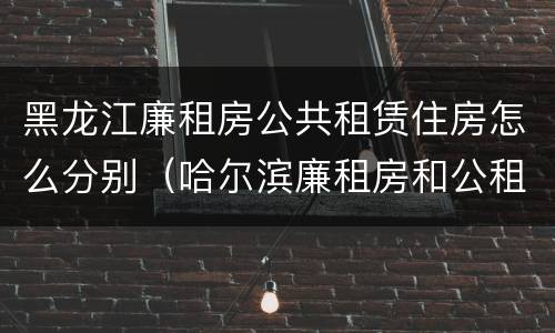黑龙江廉租房公共租赁住房怎么分别（哈尔滨廉租房和公租房有什么区别）