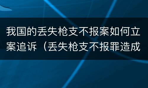 我国的丢失枪支不报案如何立案追诉（丢失枪支不报罪造成后果）