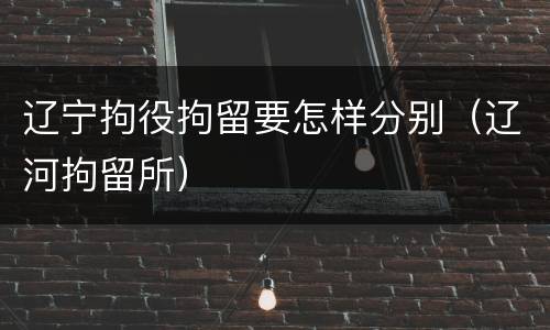 辽宁拘役拘留要怎样分别（辽河拘留所）