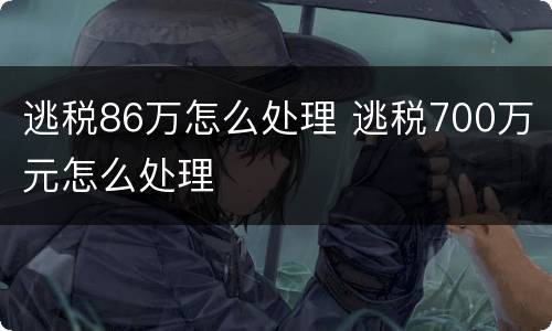 逃税86万怎么处理 逃税700万元怎么处理