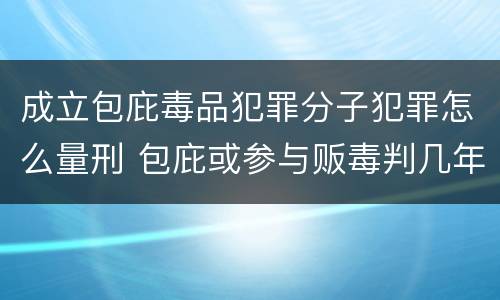 成立包庇毒品犯罪分子犯罪怎么量刑 包庇或参与贩毒判几年