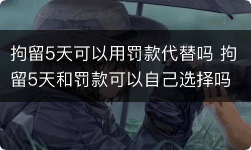 拘留5天可以用罚款代替吗 拘留5天和罚款可以自己选择吗
