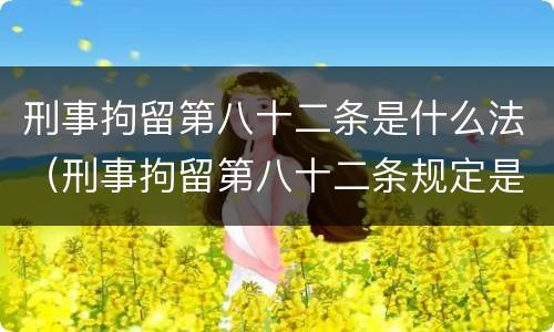 刑事拘留第八十二条是什么法（刑事拘留第八十二条规定是什么）