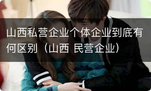 山西私营企业个体企业到底有何区别（山西 民营企业）