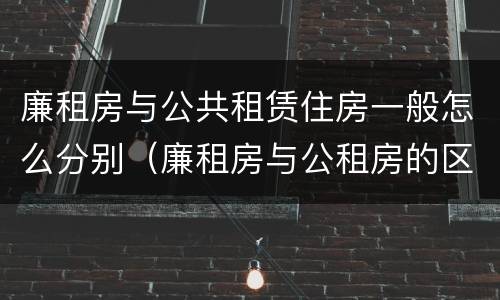 廉租房与公共租赁住房一般怎么分别（廉租房与公租房的区别是什么）