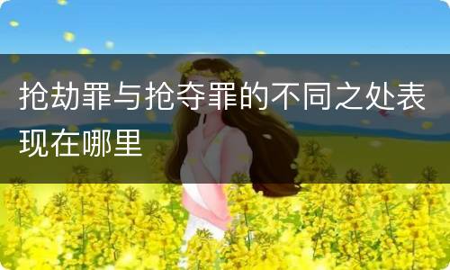 抢劫罪与抢夺罪的不同之处表现在哪里