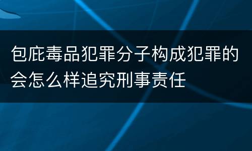 包庇毒品犯罪分子构成犯罪的会怎么样追究刑事责任