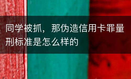 同学被抓，那伪造信用卡罪量刑标准是怎么样的
