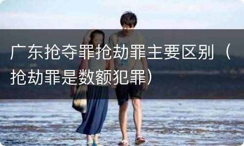 广东抢夺罪抢劫罪主要区别（抢劫罪是数额犯罪）