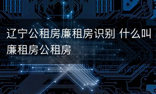 辽宁公租房廉租房识别 什么叫廉租房公租房
