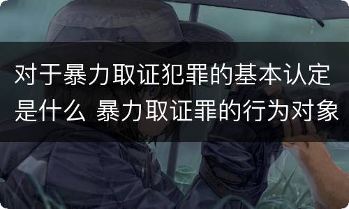对于暴力取证犯罪的基本认定是什么 暴力取证罪的行为对象是