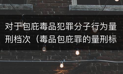对于包庇毒品犯罪分子行为量刑档次（毒品包庇罪的量刑标准）
