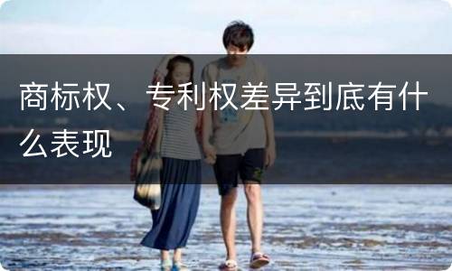 商标权、专利权差异到底有什么表现