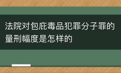 法院对包庇毒品犯罪分子罪的量刑幅度是怎样的
