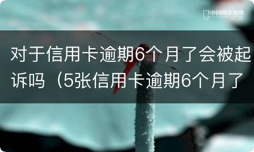 对于信用卡逾期6个月了会被起诉吗（5张信用卡逾期6个月了,暂时没能力还）