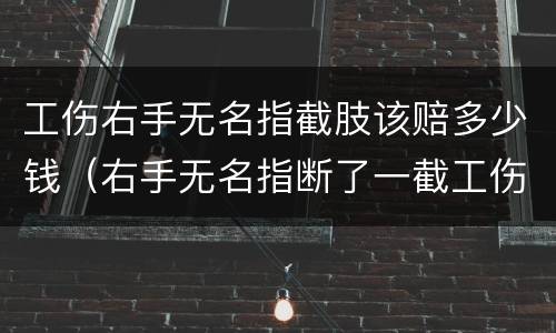 工伤右手无名指截肢该赔多少钱（右手无名指断了一截工伤能赔多少钱）