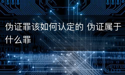 伪证罪该如何认定的 伪证属于什么罪