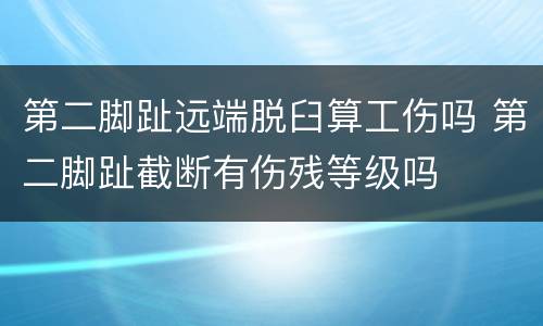 第二脚趾远端脱臼算工伤吗 第二脚趾截断有伤残等级吗