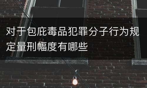 对于包庇毒品犯罪分子行为规定量刑幅度有哪些