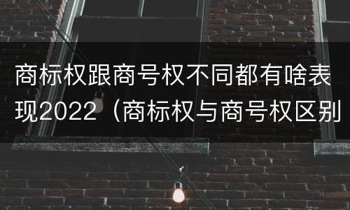 商标权跟商号权不同都有啥表现2022（商标权与商号权区别）