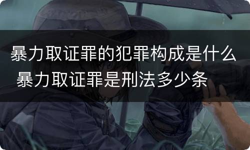 暴力取证罪的犯罪构成是什么 暴力取证罪是刑法多少条