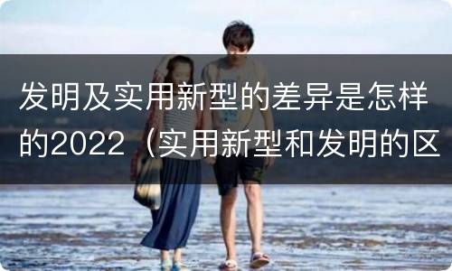 发明及实用新型的差异是怎样的2022（实用新型和发明的区别）