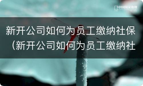 新开公司如何为员工缴纳社保（新开公司如何为员工缴纳社保费用）