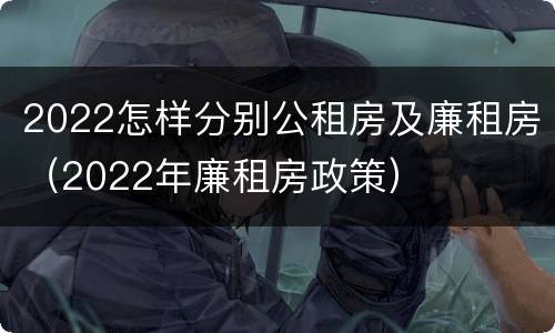 2022怎样分别公租房及廉租房（2022年廉租房政策）