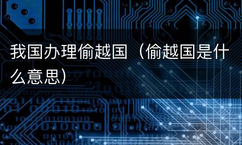 我国办理偷越国（偷越国是什么意思）