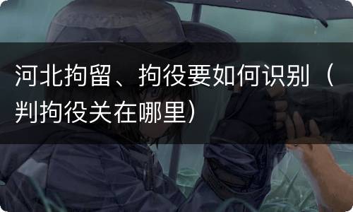 河北拘留、拘役要如何识别（判拘役关在哪里）