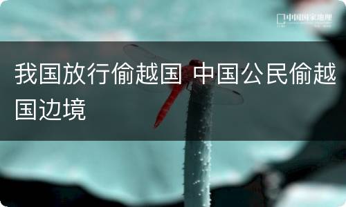 我国放行偷越国 中国公民偷越国边境