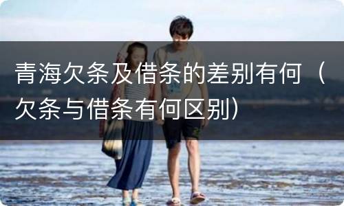 青海欠条及借条的差别有何（欠条与借条有何区别）