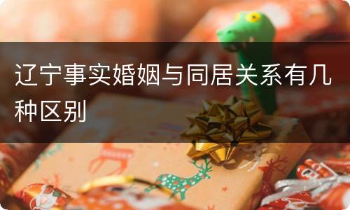 辽宁事实婚姻与同居关系有几种区别