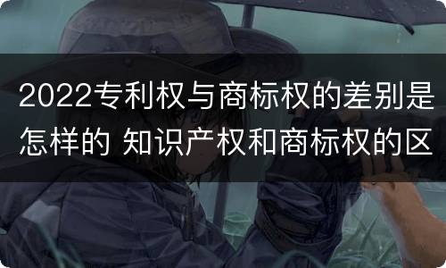 2022专利权与商标权的差别是怎样的 知识产权和商标权的区别