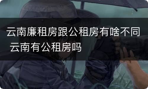 云南廉租房跟公租房有啥不同 云南有公租房吗