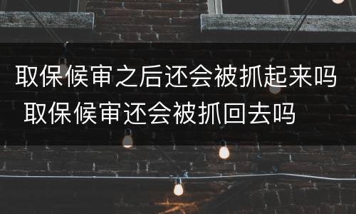 取保候审之后还会被抓起来吗 取保候审还会被抓回去吗