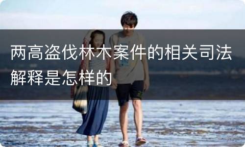 两高盗伐林木案件的相关司法解释是怎样的